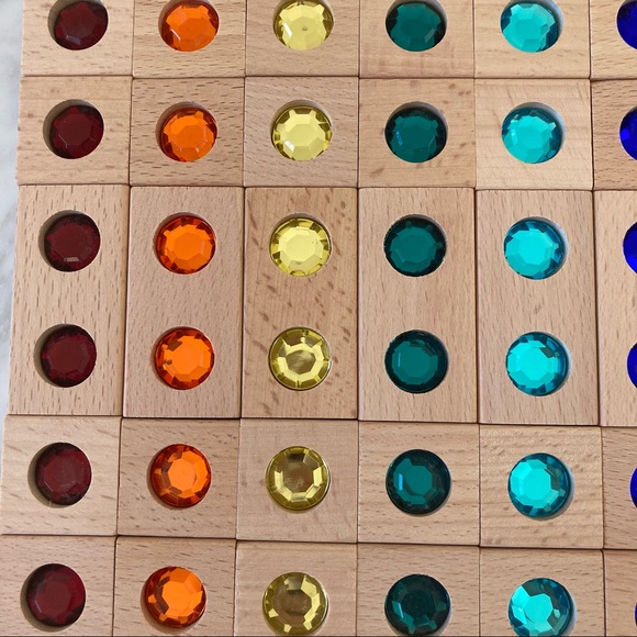 Montessori Building Color Gem Blocks - Picture 15 of 16